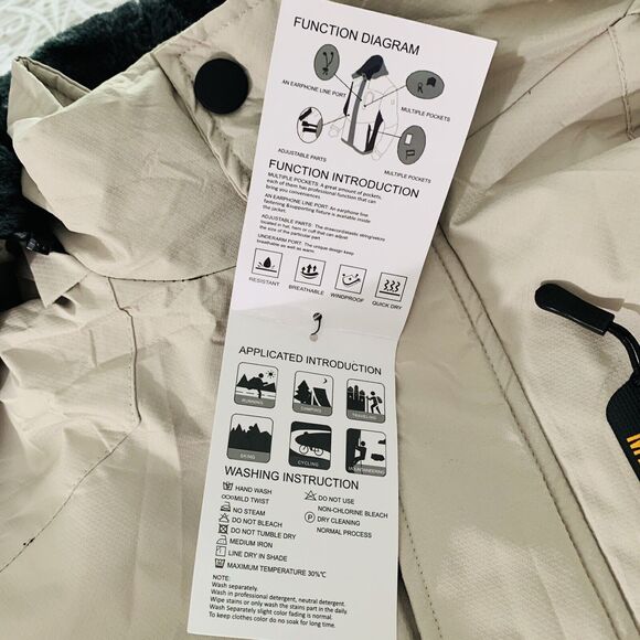Merence Jacket Men XL Beige Outdoor Weathergear Sport Oscilator Hooded Comfy NWT - Picture 6 of 16